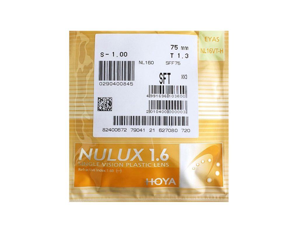 Tròng Kính Hoya Nulux 1.60 SFT
