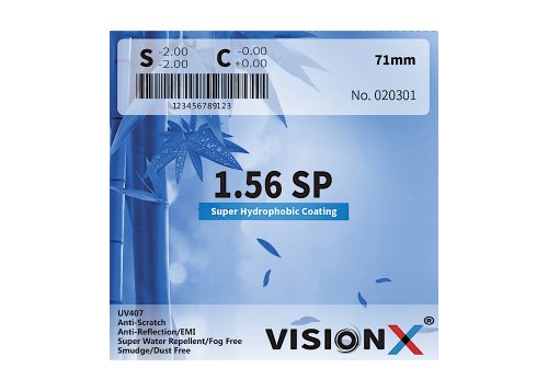 Tròng kính VisionX 1.56 UV407 SHMC
