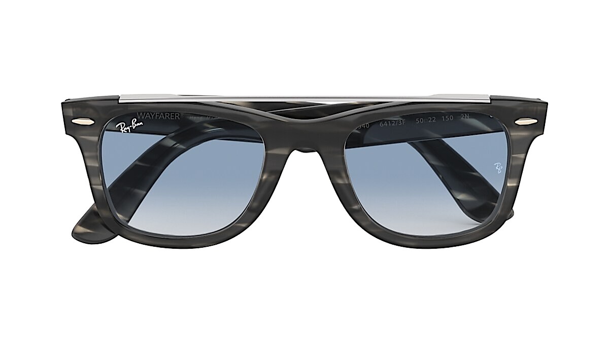 Kính Mát Ray-Ban Wayfarer Double Bridge RB4540F 6412/3F 52-Polished Striped Grey 4 RB4540F 64123F 52 Polished Striped Grey