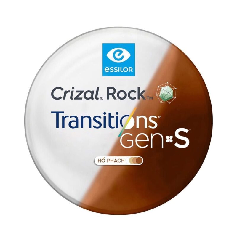 Tròng Kính Đổi Màu Hổ Phách Essilor Transitions Gen S- Crizal Rock