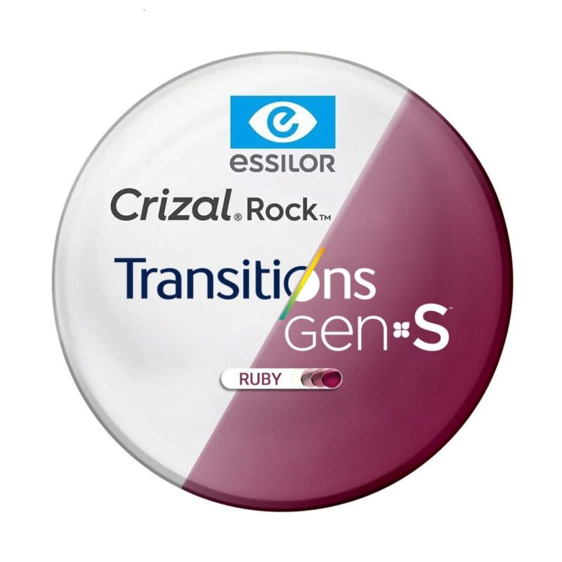 Tròng Kính Đổi Màu Ruby Essilor Transitions Gen S- Crizal Rock