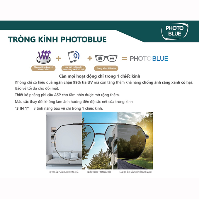 Trang chủ 55 Trong kinh Doi Mau Chong Anh Sang Xanh Chemi PhotoBlue Coated 1