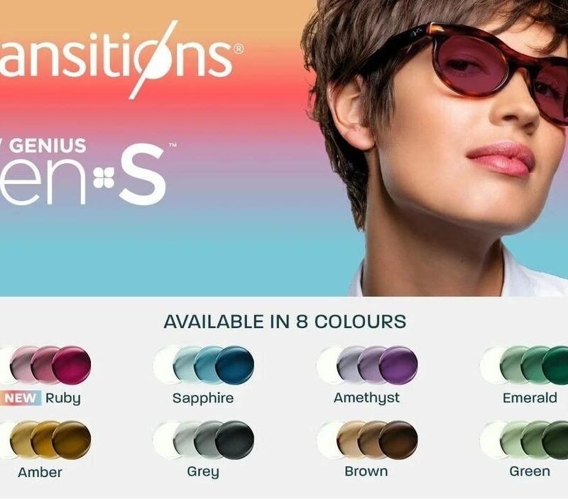 tròng kính đổi màu Essilor với công nghệ Transitions Gen S và lớp phủ Crizal Sapphire HR