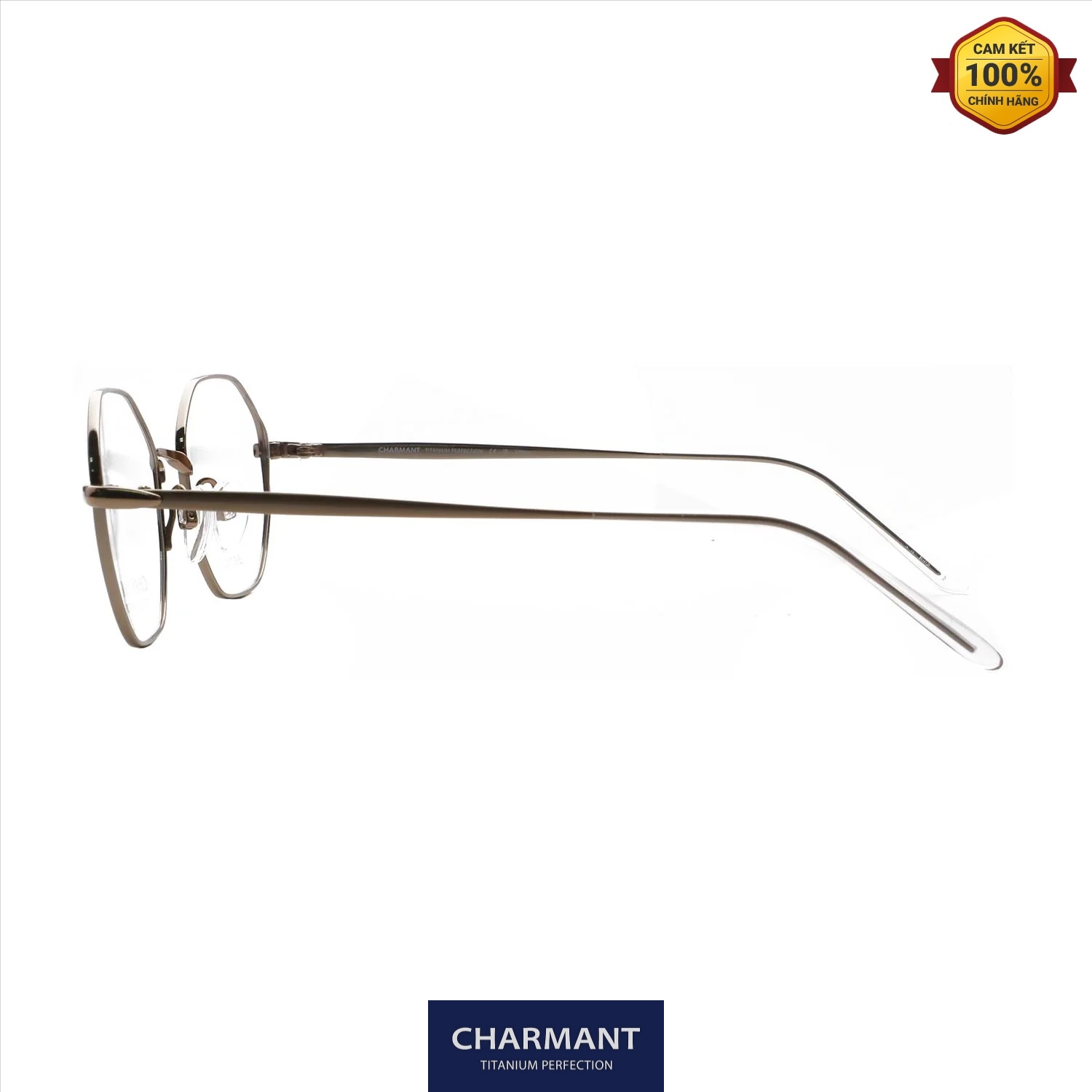 Gọng Kính Charmant Titanium Perfection CH42203 GD 01 Gong Kinh Charmant Titanium Perfection CH42203 GD 01