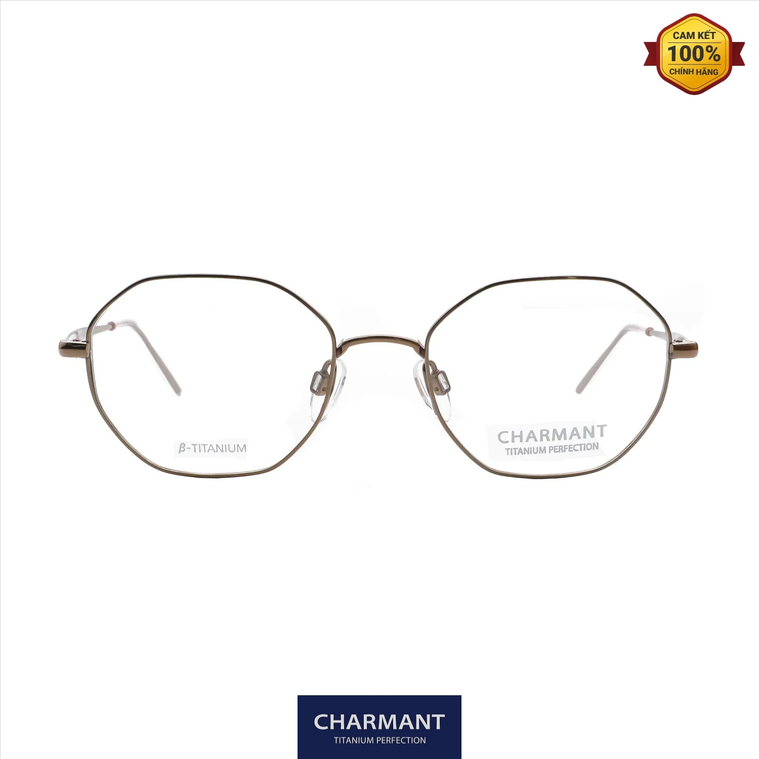 Gọng Kính Charmant Titanium Perfection CH42203 GD 02 Gong Kinh Charmant Titanium Perfection CH42203 GD 02