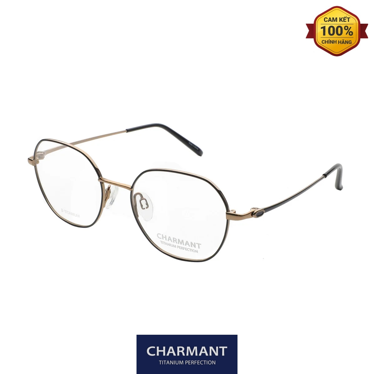 Gọng Kính Charmant Titanium Perfection CH42209 BK Gong Kinh Charmant Titanium Perfection CH42209 BK