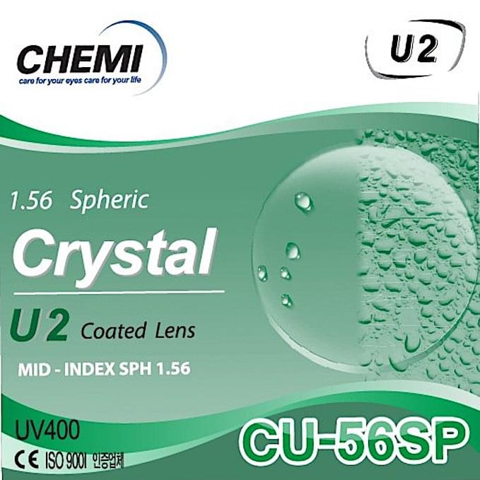 Tròng kính Chemi U2 Crystal Coated 1.56 UV400