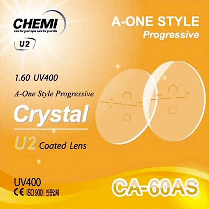 Tròng kính Đa Tròng A-One Progressive U2 Coated 1.60