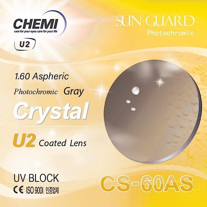 Tròng kính Đổi Màu Chemi Photo Gray 1.60 ASP